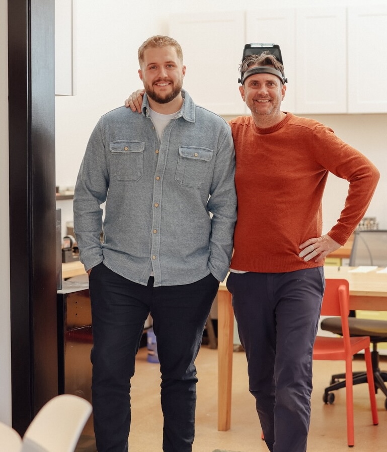 Todd Reed and Andrew Berg, founders of Victor Bonnaire, in their Boulder workshop