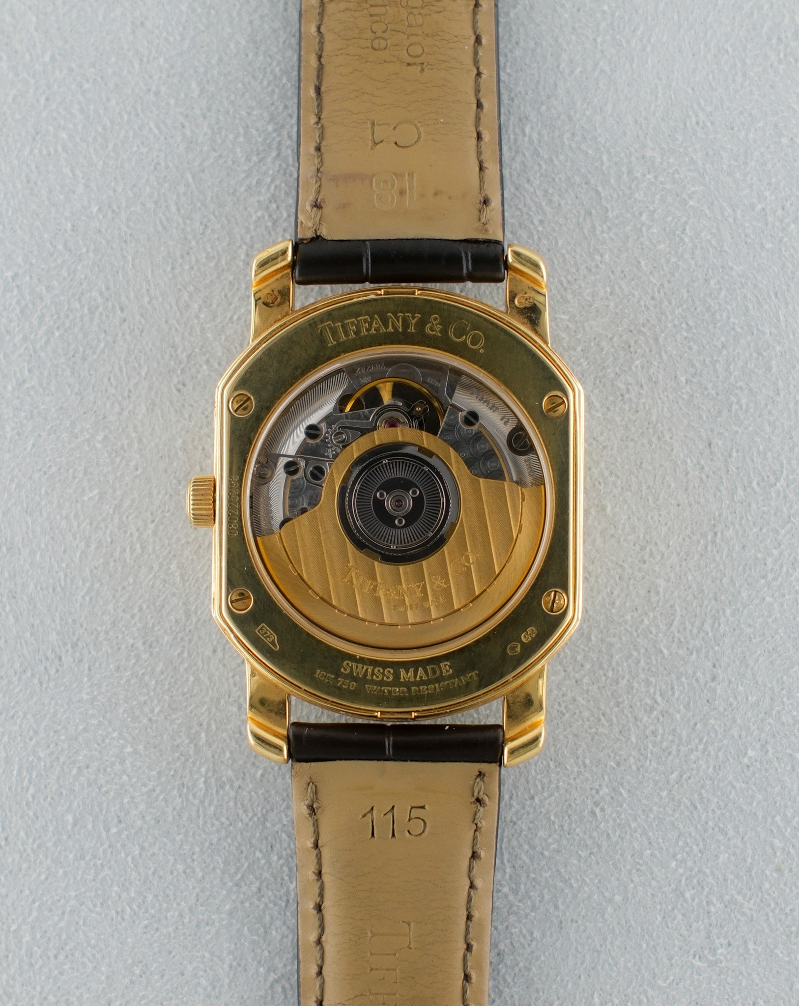【アンジュさん専用】TIFFANY&Co. Bronze Button Tiffany＆Co. Mark Coupe Ref.8201013 Quartz Watch Gold 18K
